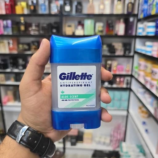 مام ژلی مردانه ژیلت مدل Hydrating Gel Aloe Scent حجم 70 میل ضدتعریق 48 ساعته — تصویر ۳