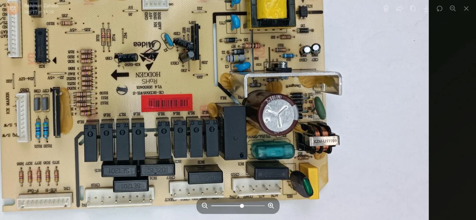 برد یخچال مدیا مدل CB-BDD605WB-S