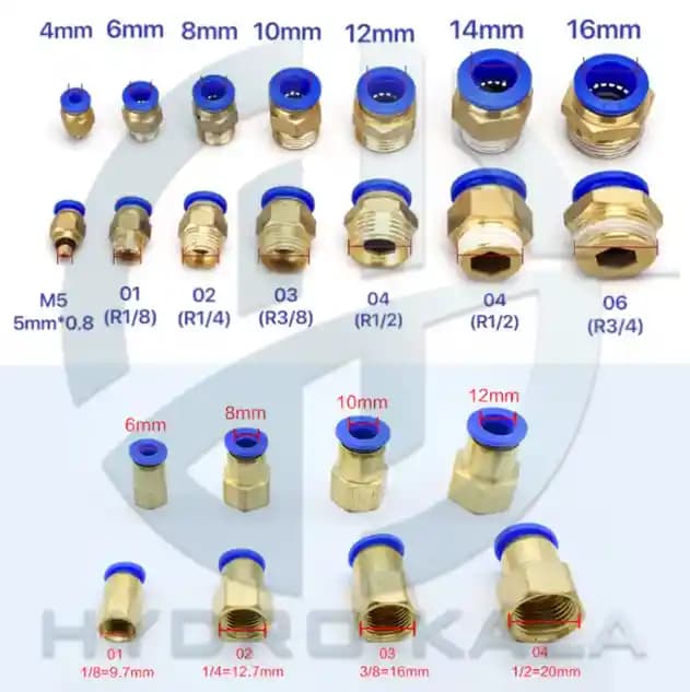 اتصال مستقیم مدل pc پنوماتیک سایز 8 به 1/2 اینچ — تصویر ۵