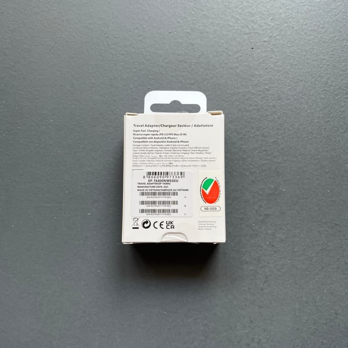 شارژر دیواری 25 وات PD سامسونگ EP-TA800NWEGEU اورجینال ساخت ویتنام — تصویر ۷