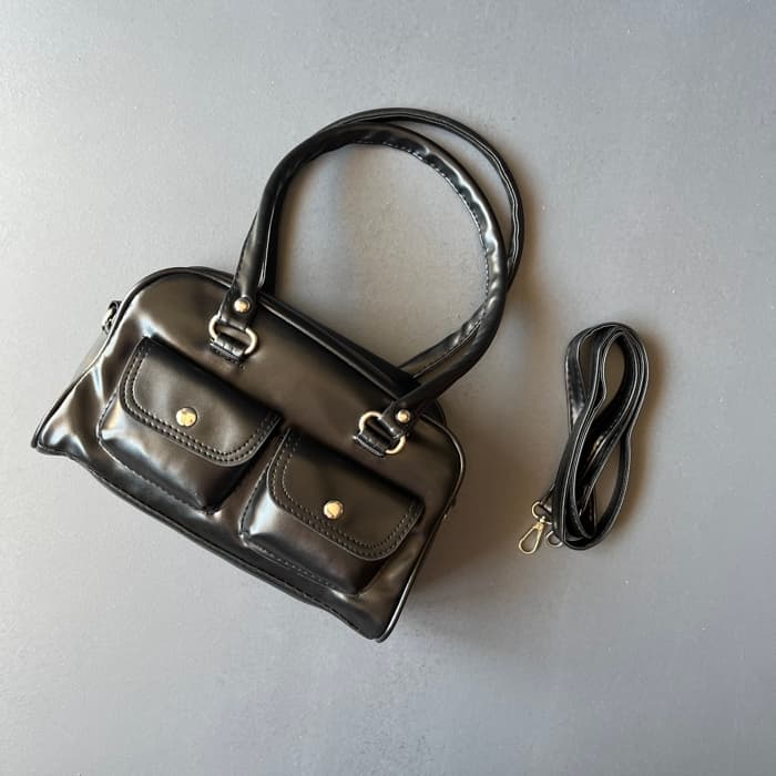 کیف دستی زنانه دو جیب طرح کلاسیک رویه صابونی — تصویر ۱۱