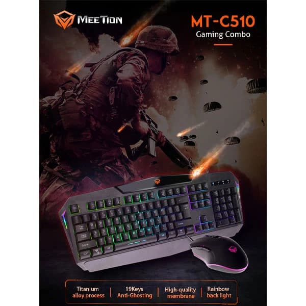ماوس و کیبورد گیمینگ میشن Meetion MT-C510 — تصویر ۴