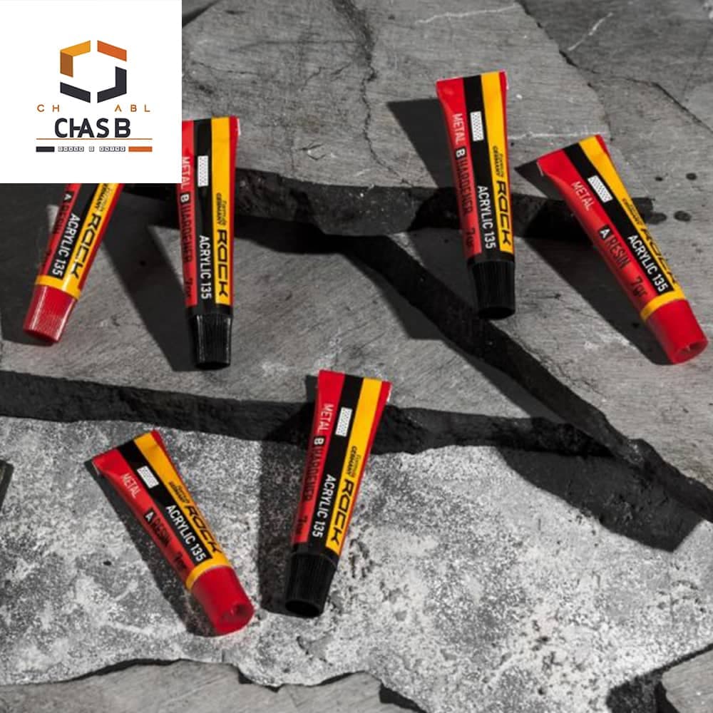 چسب دوقلوی اکریلیک مات راک ویژه تعمیر فلزات و پلاستیک ACRYLIC METAL ROCK 14gr — تصویر ۵
