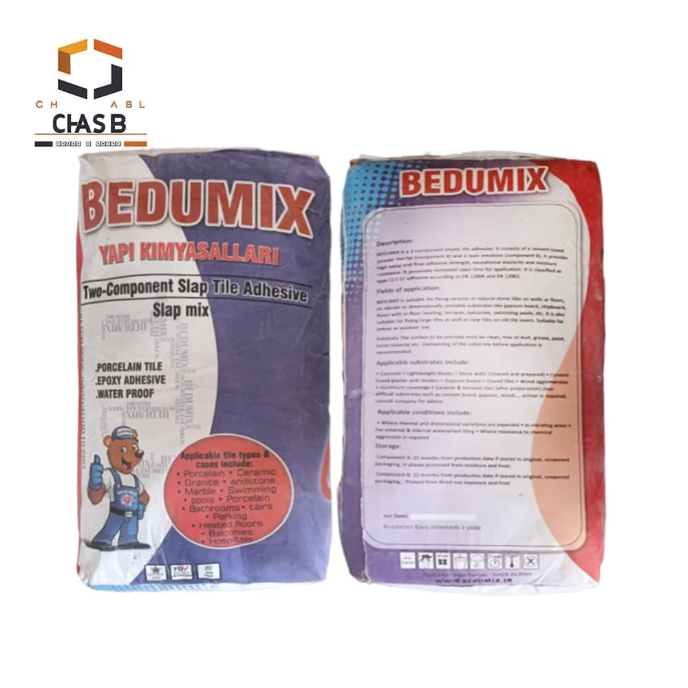 چسب دوجزئی کاشی و سنگ اسلب بدومیکس – BEDUMIX TWO COMPONENT SLAB TILE ADHESIVE 25KG — تصویر ۶