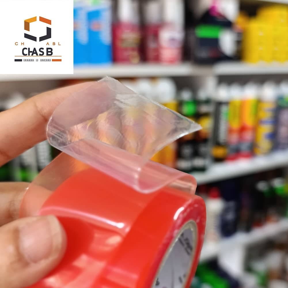 نوار چسب ژله‌ ای شفاف دوطرفه پوست قرمز GEL DOUBLE SIDED TAPE 4CM — تصویر ۶