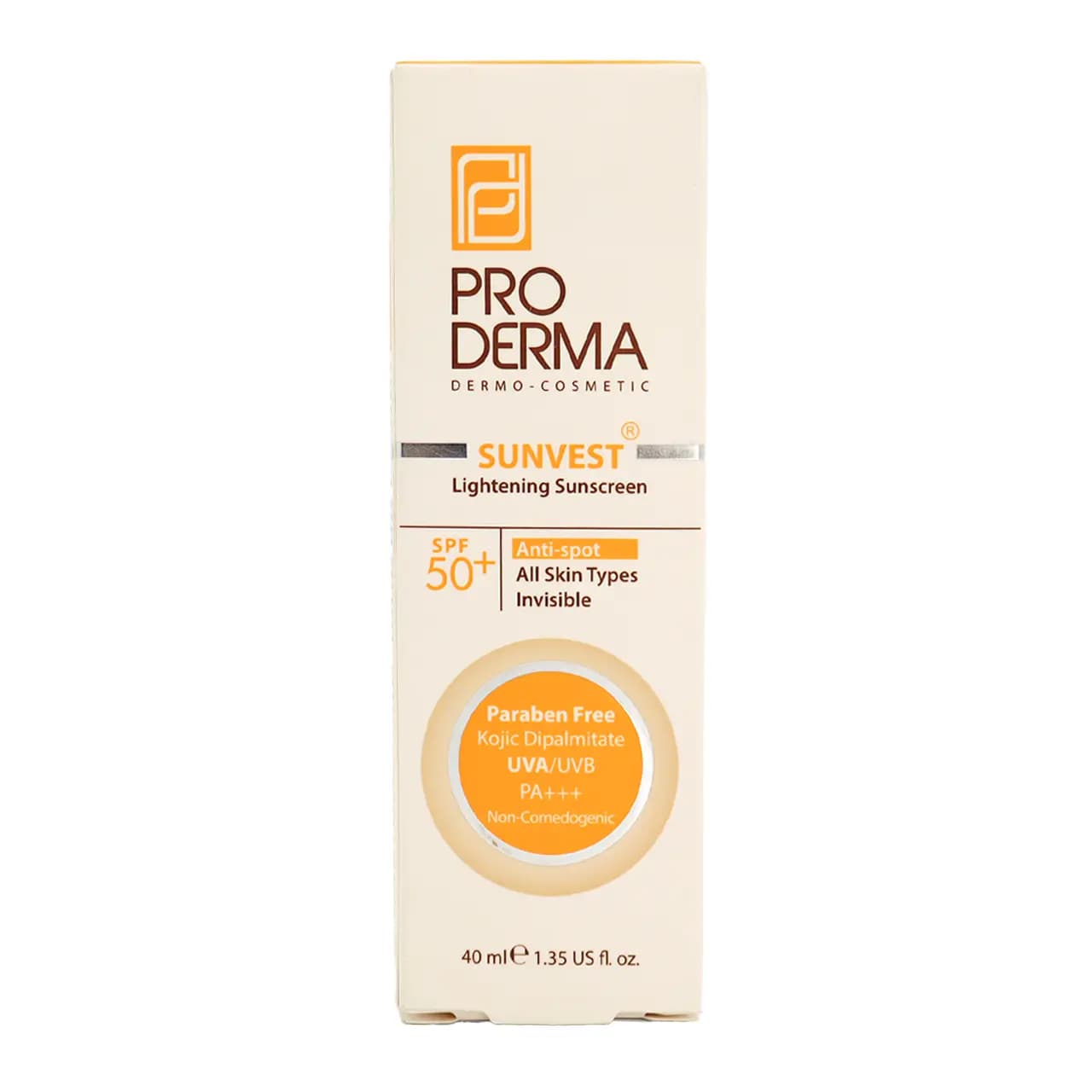 کرم ضد آفتاب و روشن کننده لک پوست بی رنگ SPF50 پرودرما — تصویر ۷