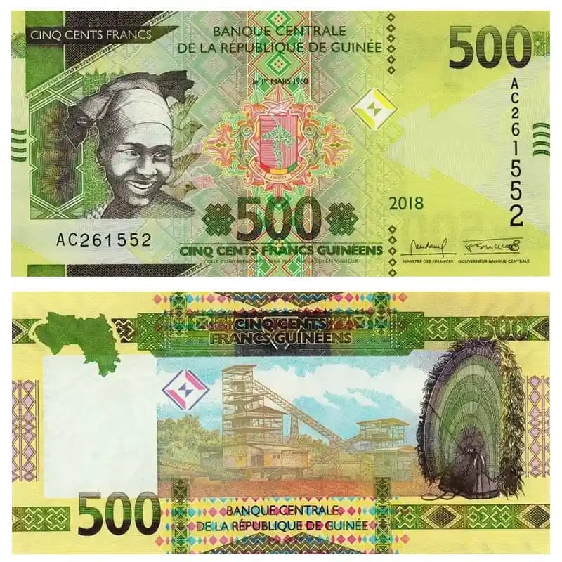 اسکناس 500 فرانک گینه