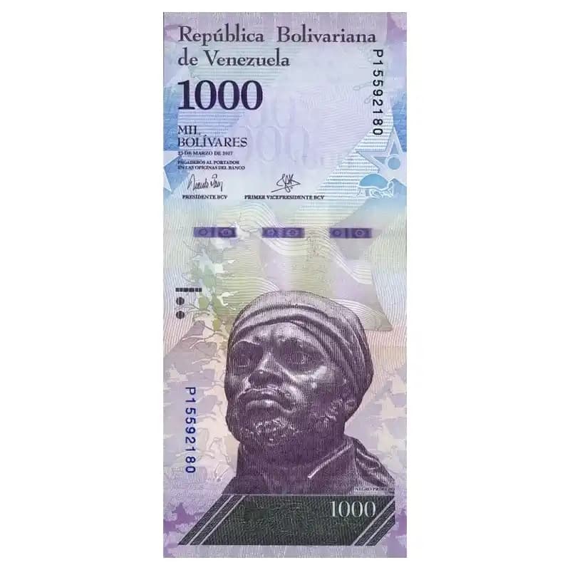 اسکناس 1000 بولیوار ونزوئلا — تصویر ۲