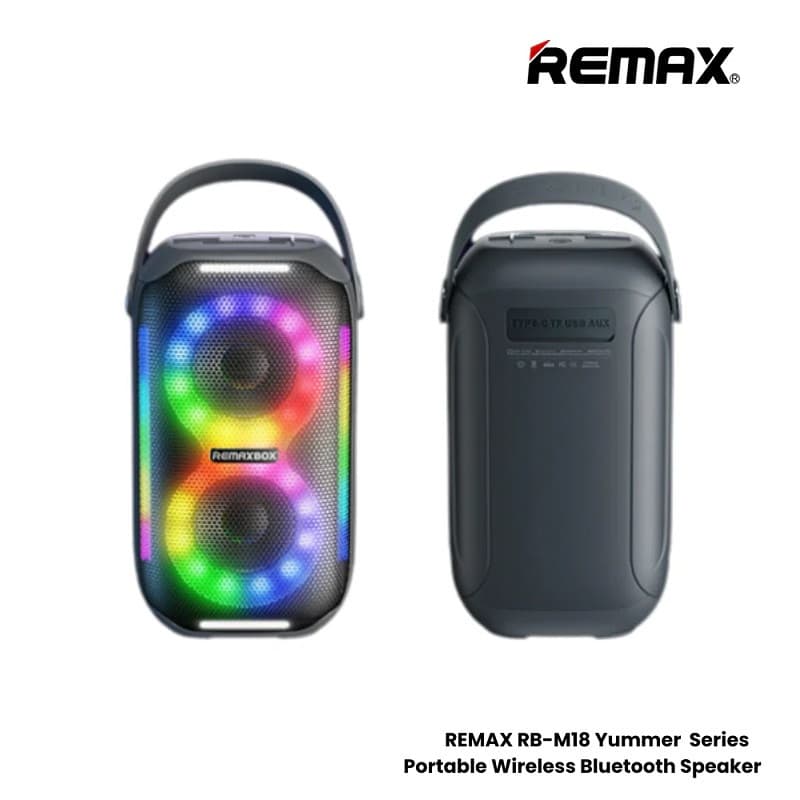 اسپیکر بلوتوثی قابل حمل ریمکس مدل RB-M18 — تصویر ۱۱