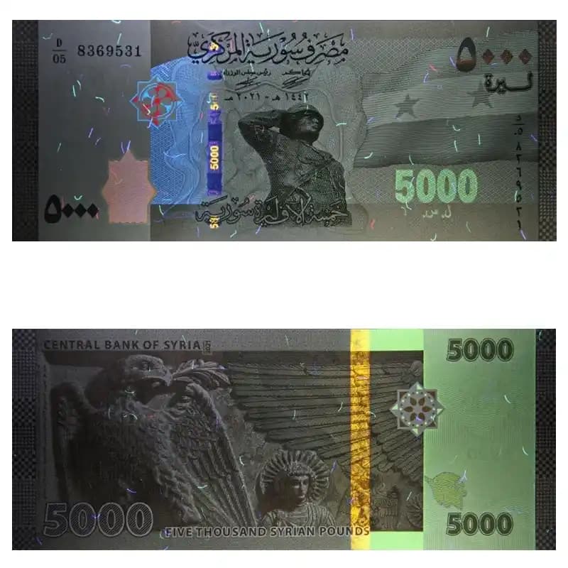 اسکناس 5000 لیره سوریه — تصویر ۴