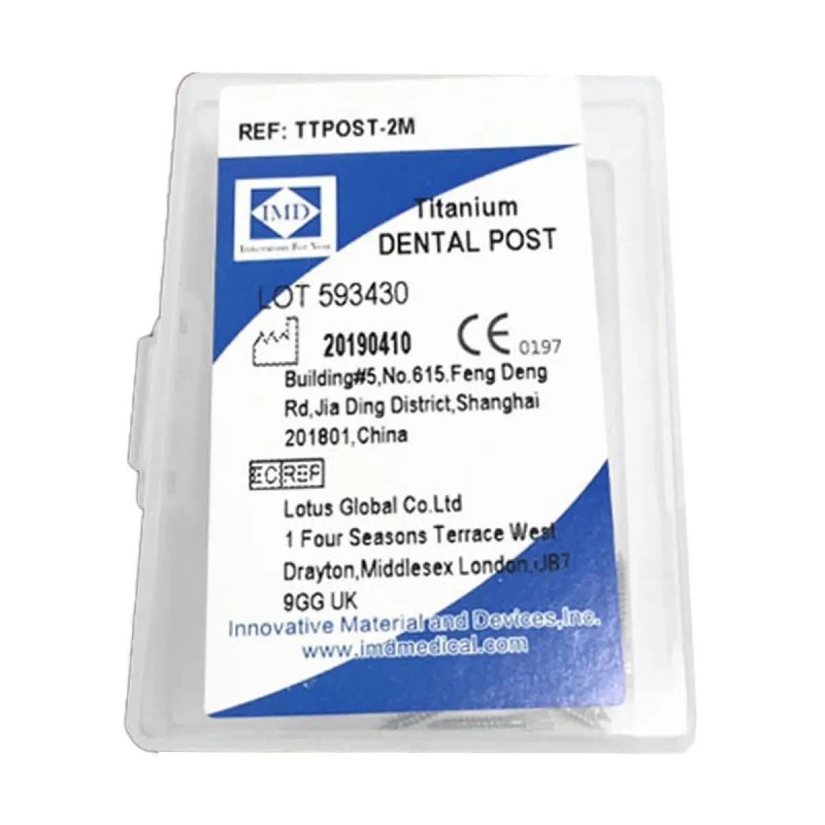 پین پست داخل کانال تیتانیومی 12عددی – IMD Titanium Screw Post — تصویر ۲