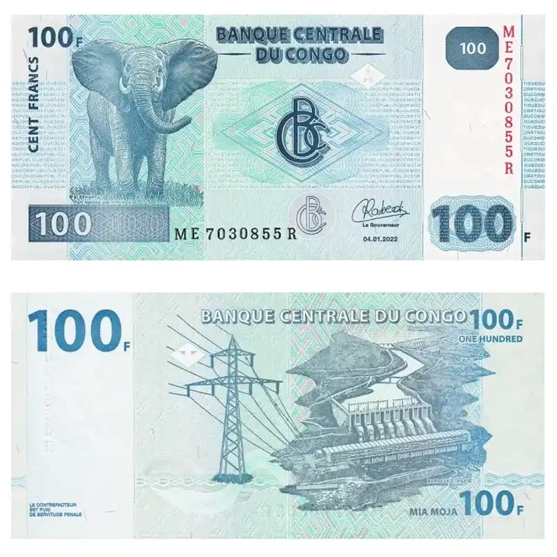 اسکناس 100 فرانک کنگو