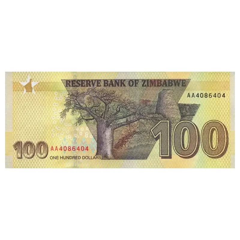 اسکناس 100 دلاری زیمبابوه — تصویر ۸