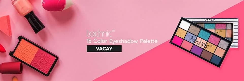 پالت سایه Vacay تکنیک مدل Vacay Pressed Pigment 15 رنگ حجم 22.5 گرم — تصویر ۲