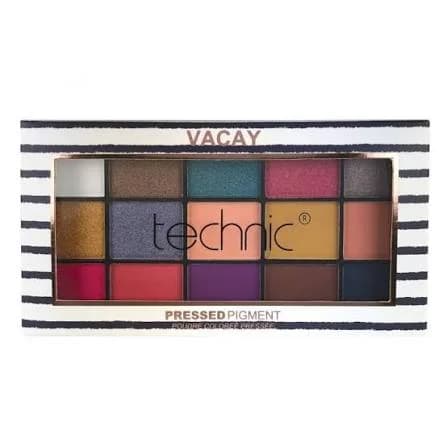 پالت سایه Vacay تکنیک مدل Vacay Pressed Pigment 15 رنگ حجم 22.5 گرم