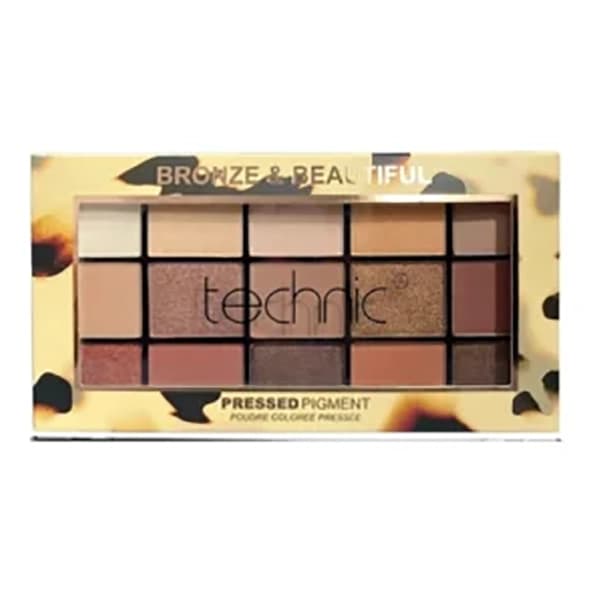 پالت سایه Bronze&amp;Beautiful تکنیک سایه چشم 15 رنگ حجم 22.5 گرم — تصویر ۳