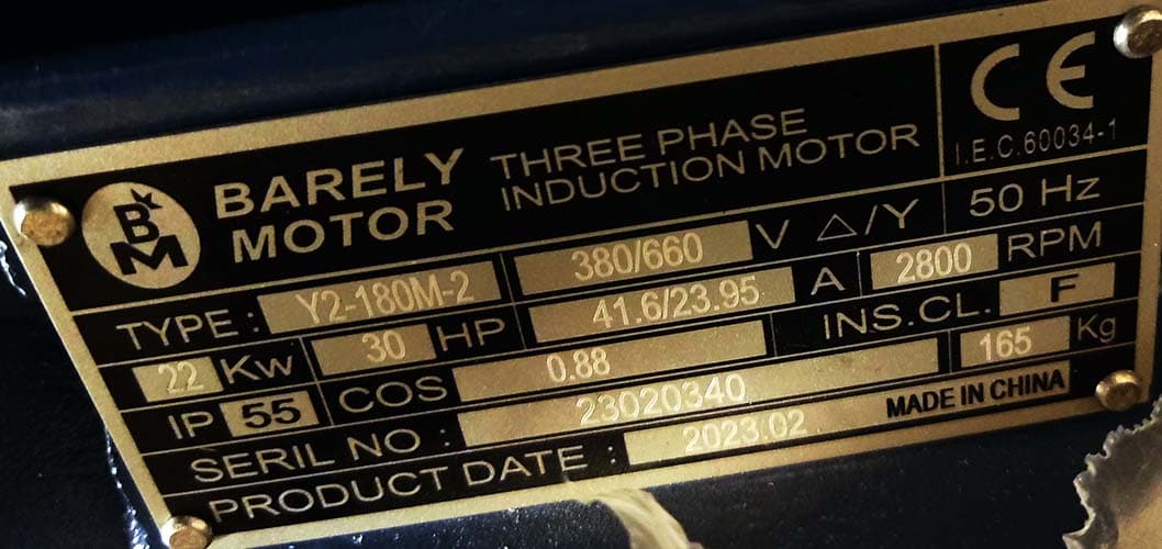 الکتروموتور 30 اسب 3000 دور بدنه چدن | Barely motor — تصویر ۵