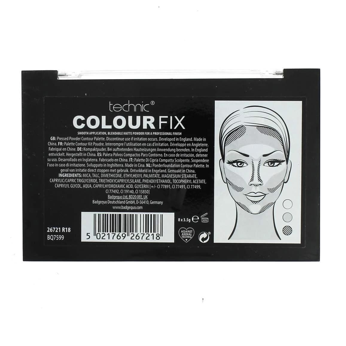 پالت کانتور پودری2 تکنیک مدل Colour Fix Pressed Powder حجم 28گرم — تصویر ۲