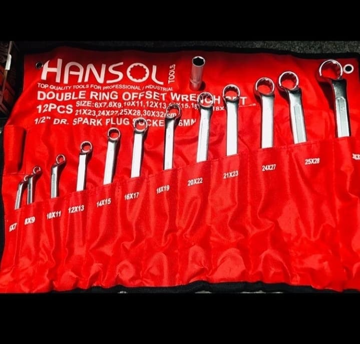 اچار دوسر رینگی 12 تایی سایز 6 الی 32 میلی‌متر طرح المان hansol تایوان — تصویر ۲