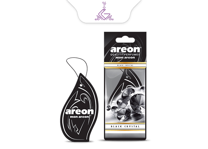 خوشبو کننده ماشینی آویز(کارتی) الماس سیاه BLACK CRYSTAL برند آرئون AREON