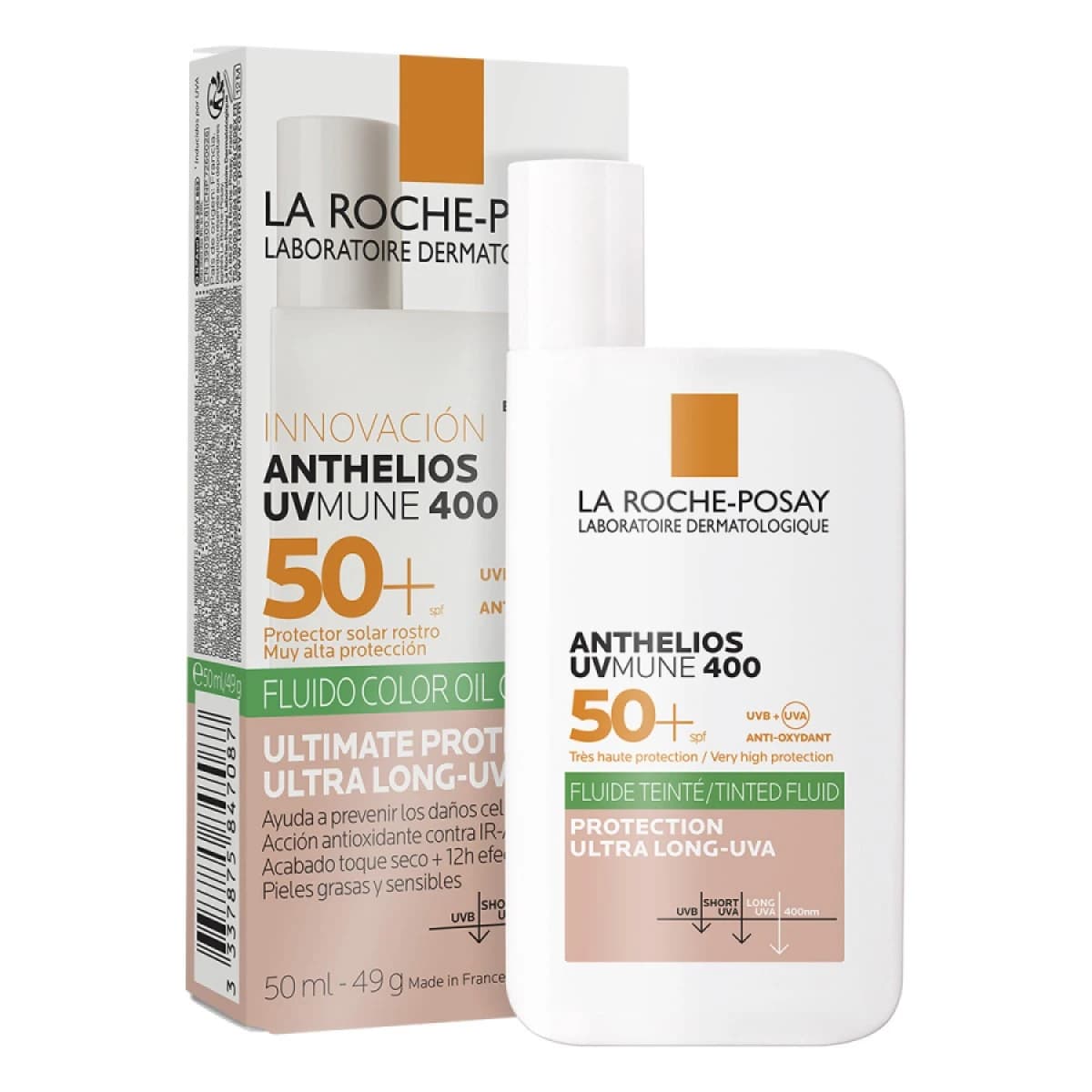 ضد آفتاب رنگی لاراش پوزای مدل اکلیار کنترل کننده چربی SPF50 حجم 50میل — تصویر ۳