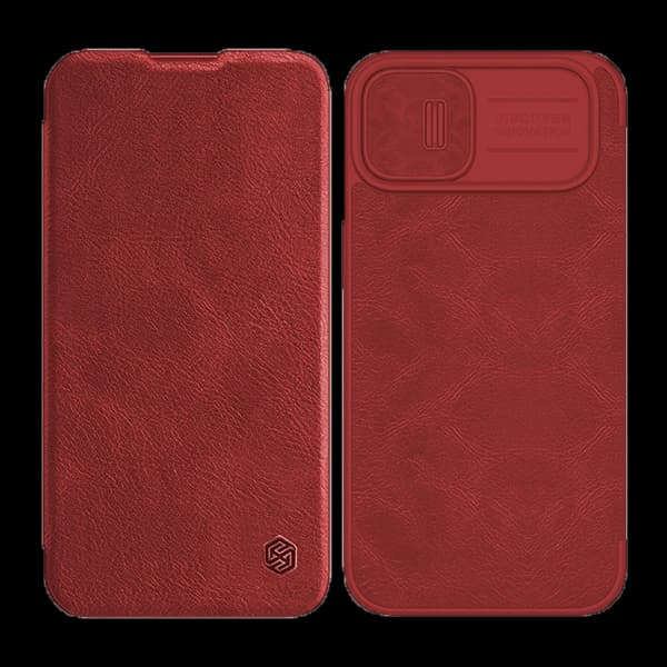 کیف آیفون 14 پرومکس چرمی مدل (نیلکین Qin pro) — تصویر ۴