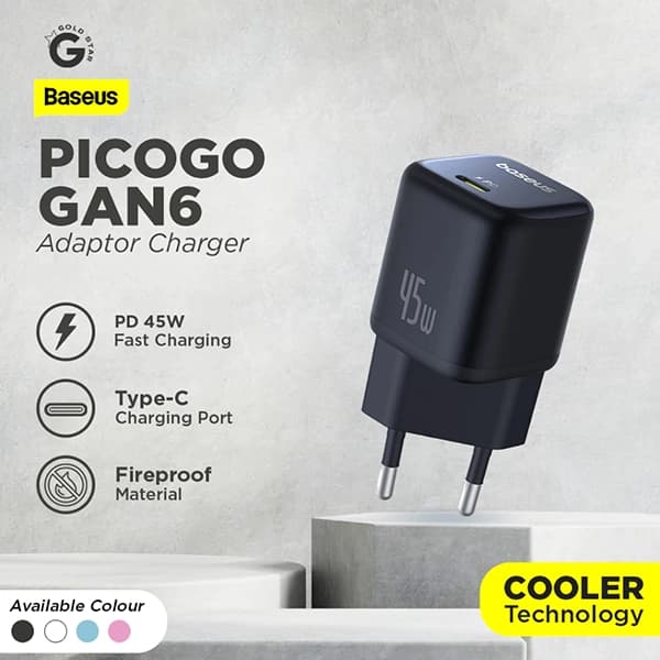 شارژر تایپ سی 45 وات بیسوس مدل (PicoGo 1C EU) — تصویر ۴