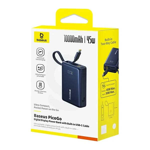 پاور بانک 10000 بیسوس 45 وات مدل PicoGo PPPG-1W45C — تصویر ۸