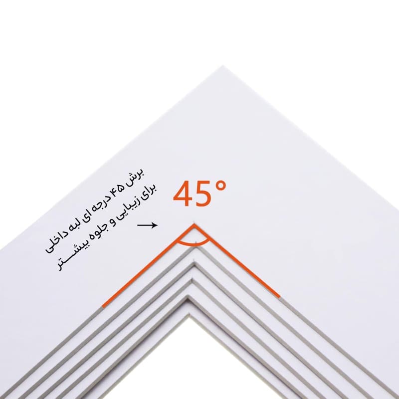 پاسپارتو اندازه 20×20 حاشیه 5 سانت سفید — تصویر ۱۱