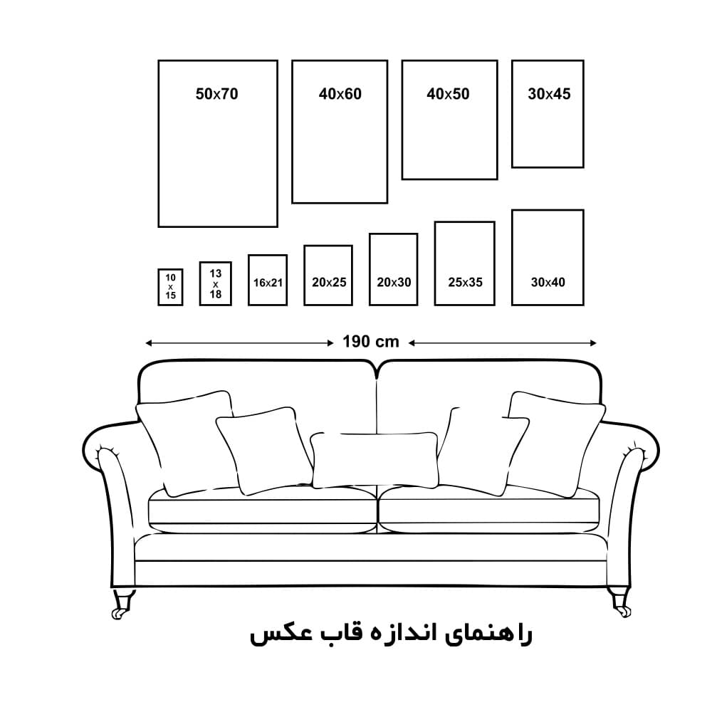 قاب عکس مدرن مدل 2 در 2 خود رنگ — تصویر ۳