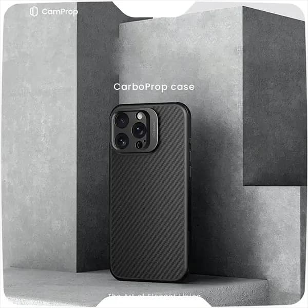قاب نیلکین CarboProp محافظ لنز آیفون iPhone 16 Pro Max — تصویر ۳