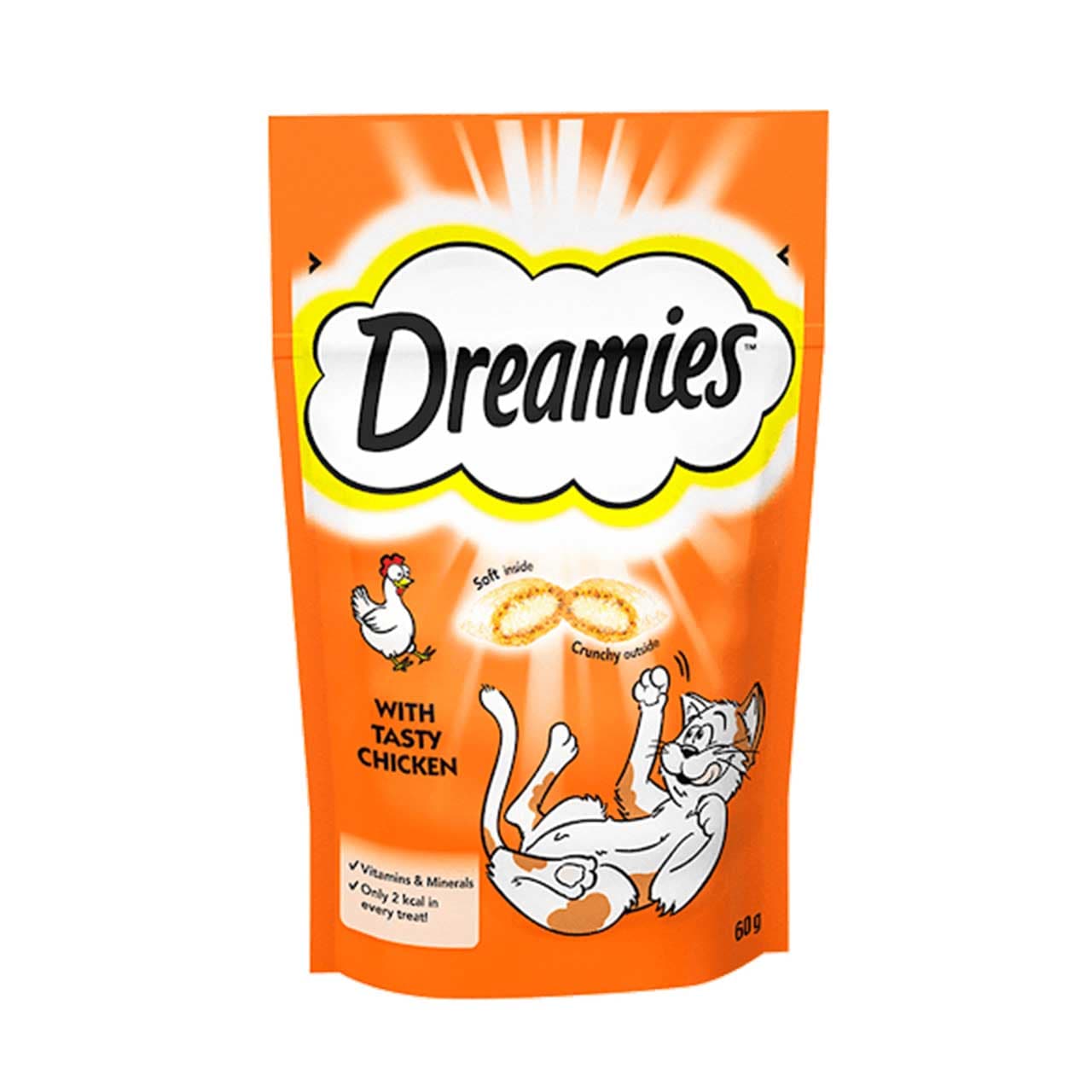 تشویقی گربه dreamies 60g مرغ