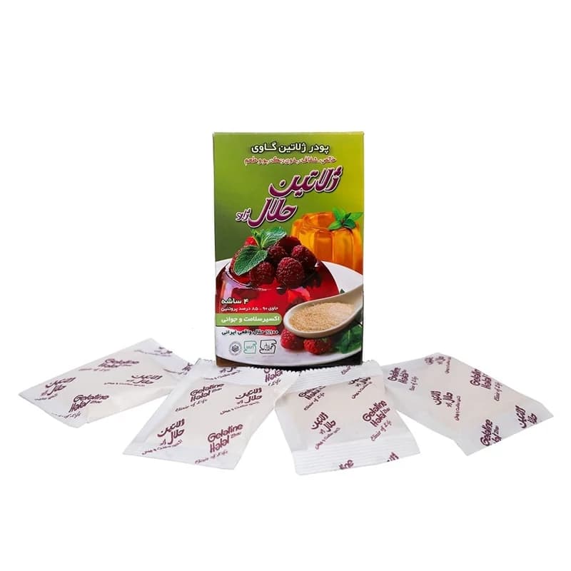 ژلاتین حلال گاوی ژاو ، تنها ژلاتین واقعا حلال تولید ایران-زیر نظر مراجع رسمی و مذهبی — تصویر ۴