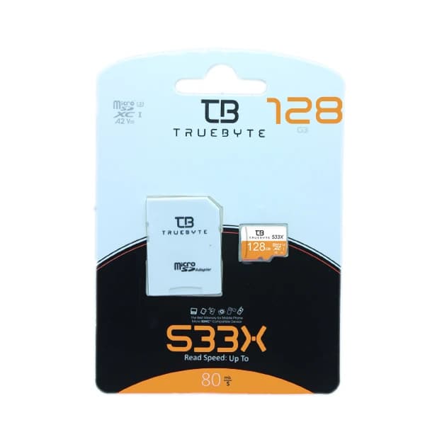 کارت حافظه تروبایت TRUE BYTEمدل 533X-A1- V30 کلاس 10 استاندارد UHS-I U3 ظرفیت 128 گیگابایت