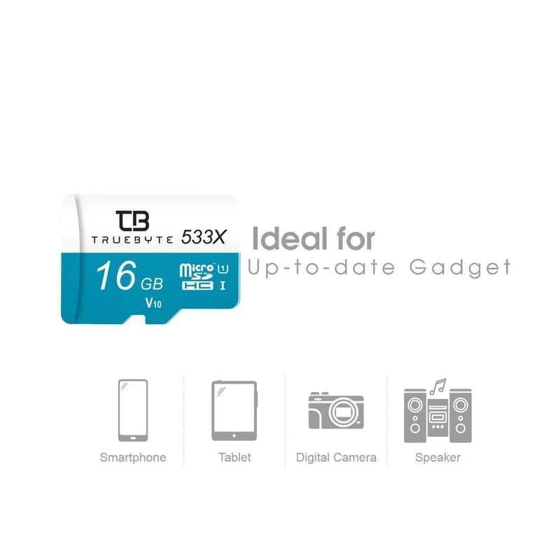 کارت حافظه تروبایت TRUE BYTEمدل 533X-A1- V30 کلاس 10 استاندارد UHS-I U3 ظرفیت 16GB گیگابایت — تصویر ۴