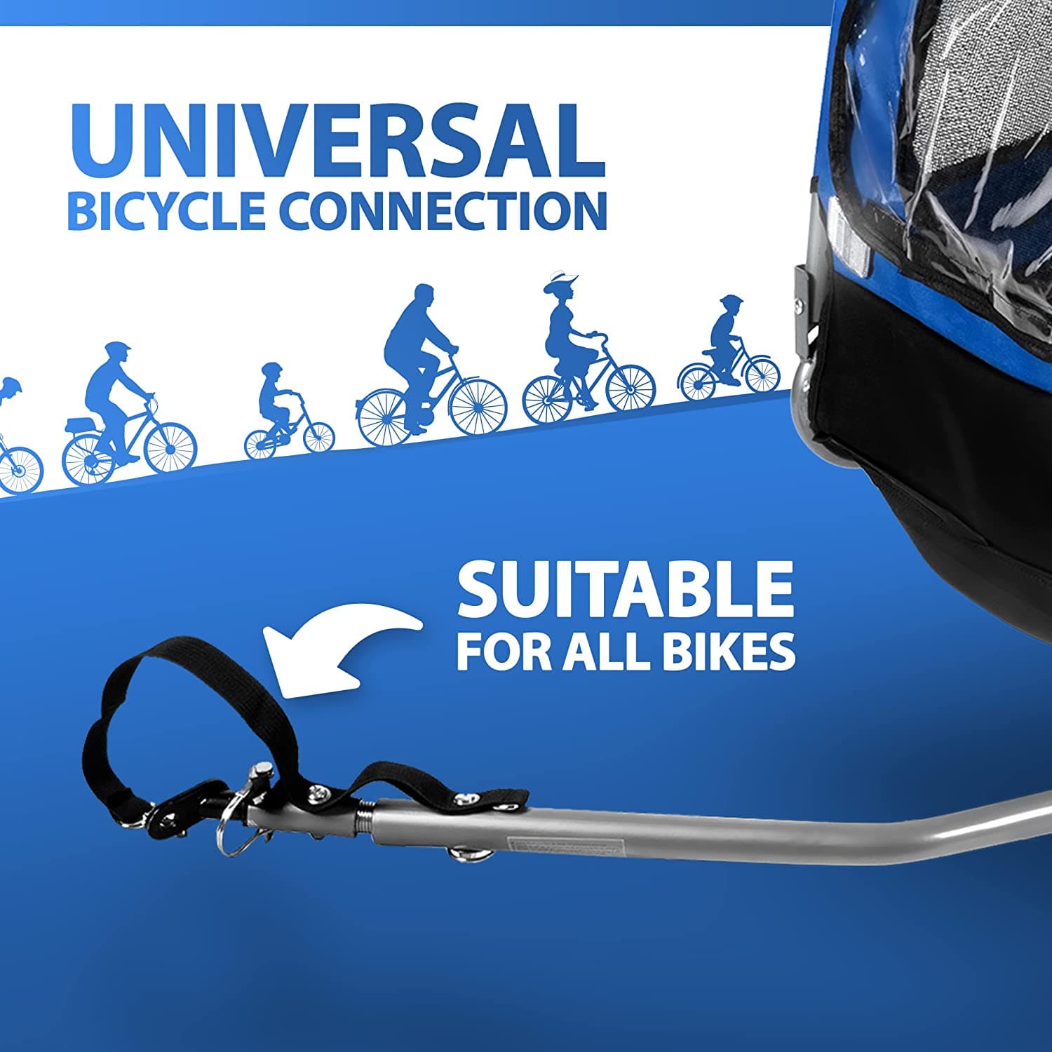 تریلر سگ تاشو قابل نصب روی دوچرخه برند Bicycle Gear — تصویر ۷