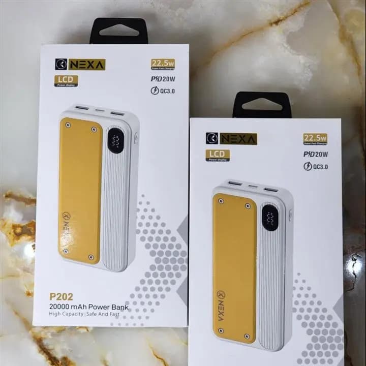 پاوربانک 22.5وات فست شارژ برند نکسا NEXA مدل PX202 ظرفیت 20000 میلی آمپر ساعت — تصویر ۵