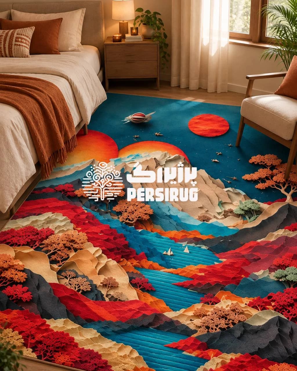 فرش سه بعدی افق سرخ — تصویر ۳
