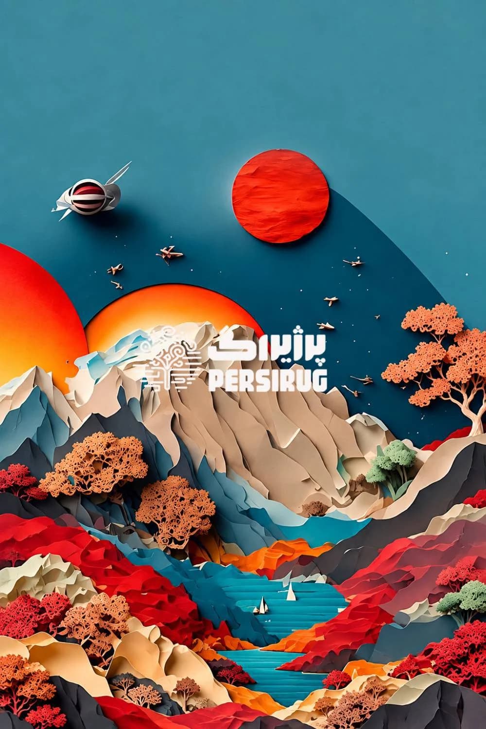 فرش سه بعدی افق سرخ — تصویر ۲