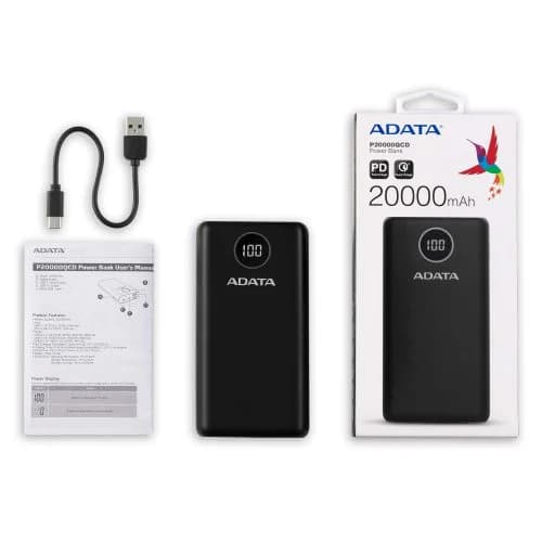 پاوربانک ۲۰ هزار میلی آمپر مدل P20000QCD ای دیتا — تصویر ۲