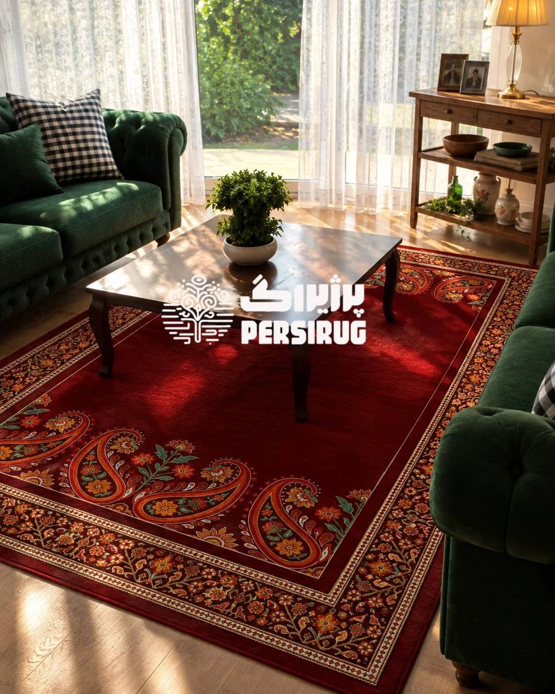 فرش ماشینی زرین سرخ