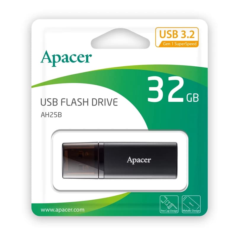 فلش مموری اپیسر Apacer مدل AH25B ظرفیت 32GB گیگابایت USB 3.2