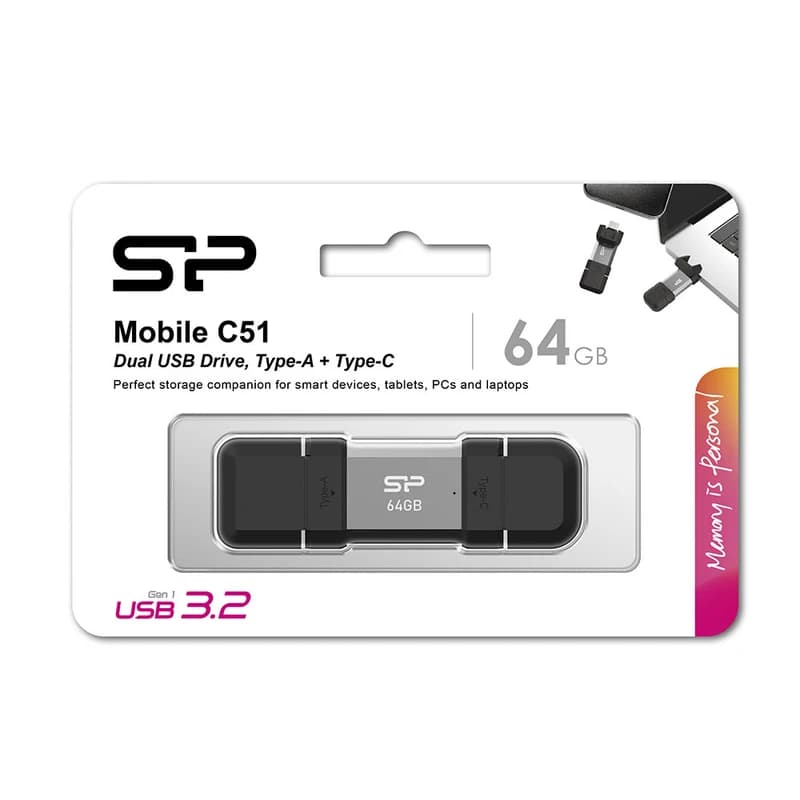 فلش مموری USB3.2 سیلیکون پاور مدل C51 ظرفیت 128 گیگابایت — تصویر ۹