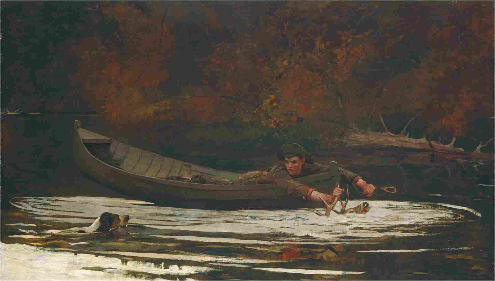 نقاشیWinslow Homer – Hound and Hunter