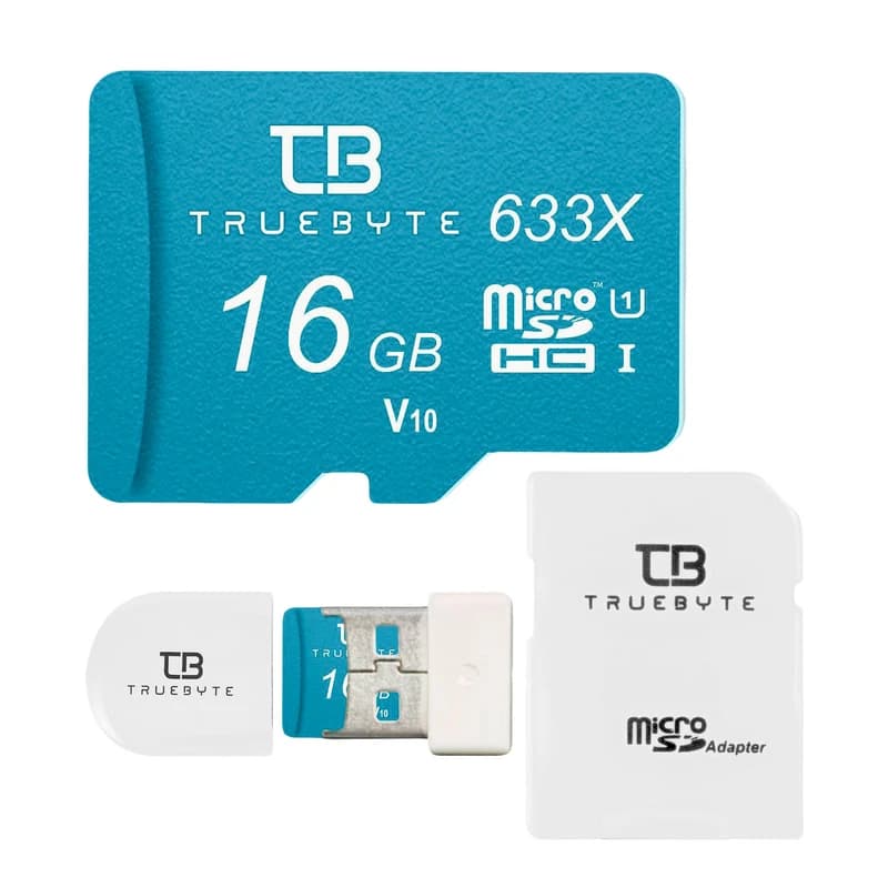 کارت حافظه MicroSDHC تروبایت مدل 633X-V10 کلاس 10 استاندارد UHS-I U1 سرعت 95MBPS ظرفیت 16 گیگابایت به همراه آداپتور