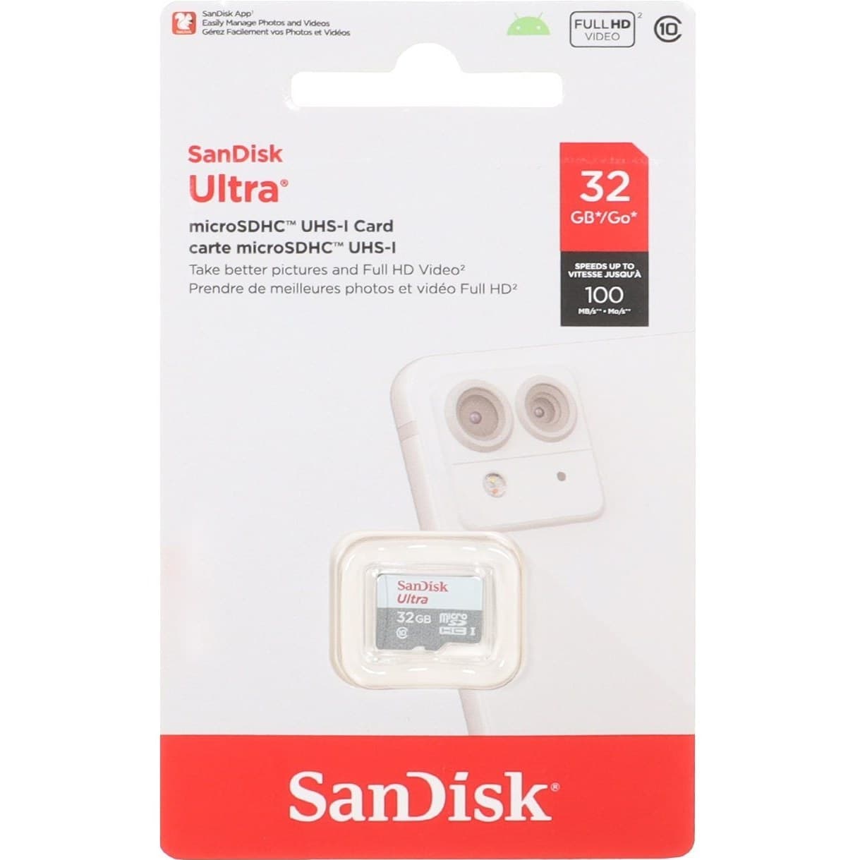 کارت حافظه microSDXC سن دیسک مدل Ultra کلاس 10 استاندارد UHS-I سرعت 100MBps ظرفیت 32GB گیگابایت — تصویر ۳