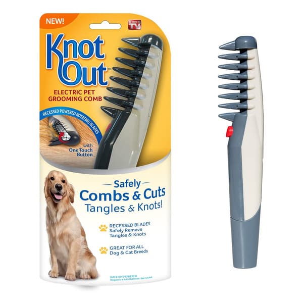 شانه گره بازکن برقی مناسب سگ و گربه برند Knot Out