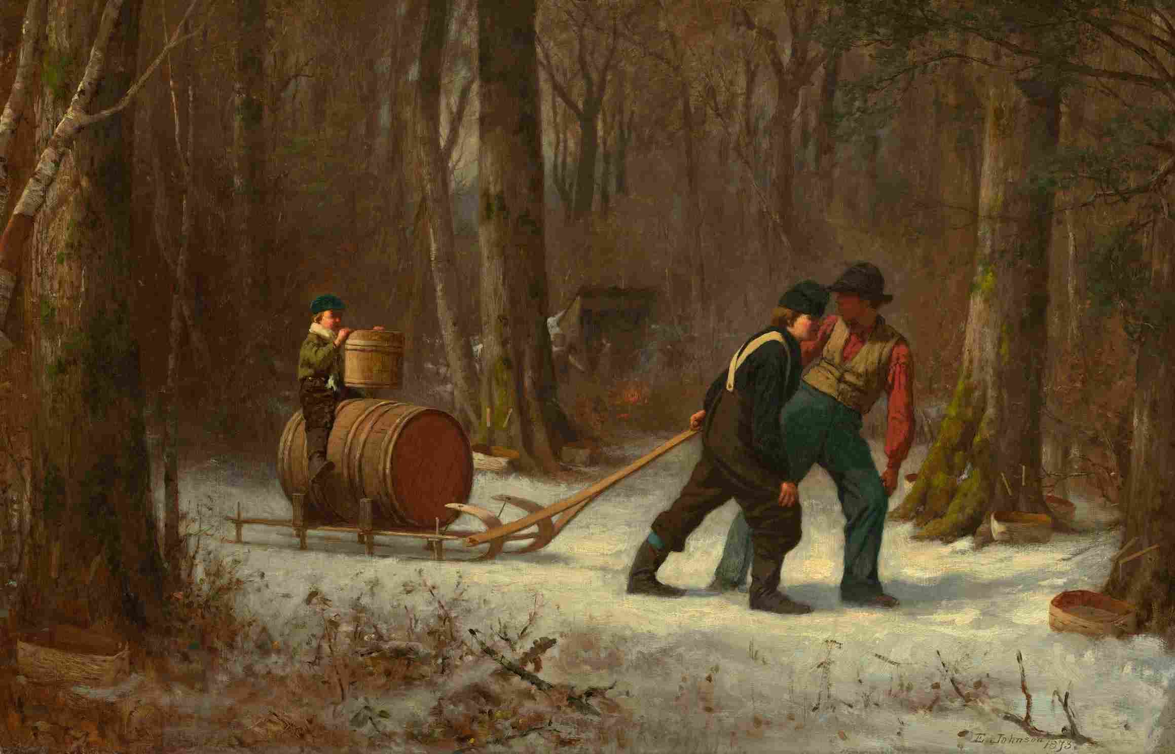 نقاشیEastman Johnson – On Their Way to Camp — تصویر ۲