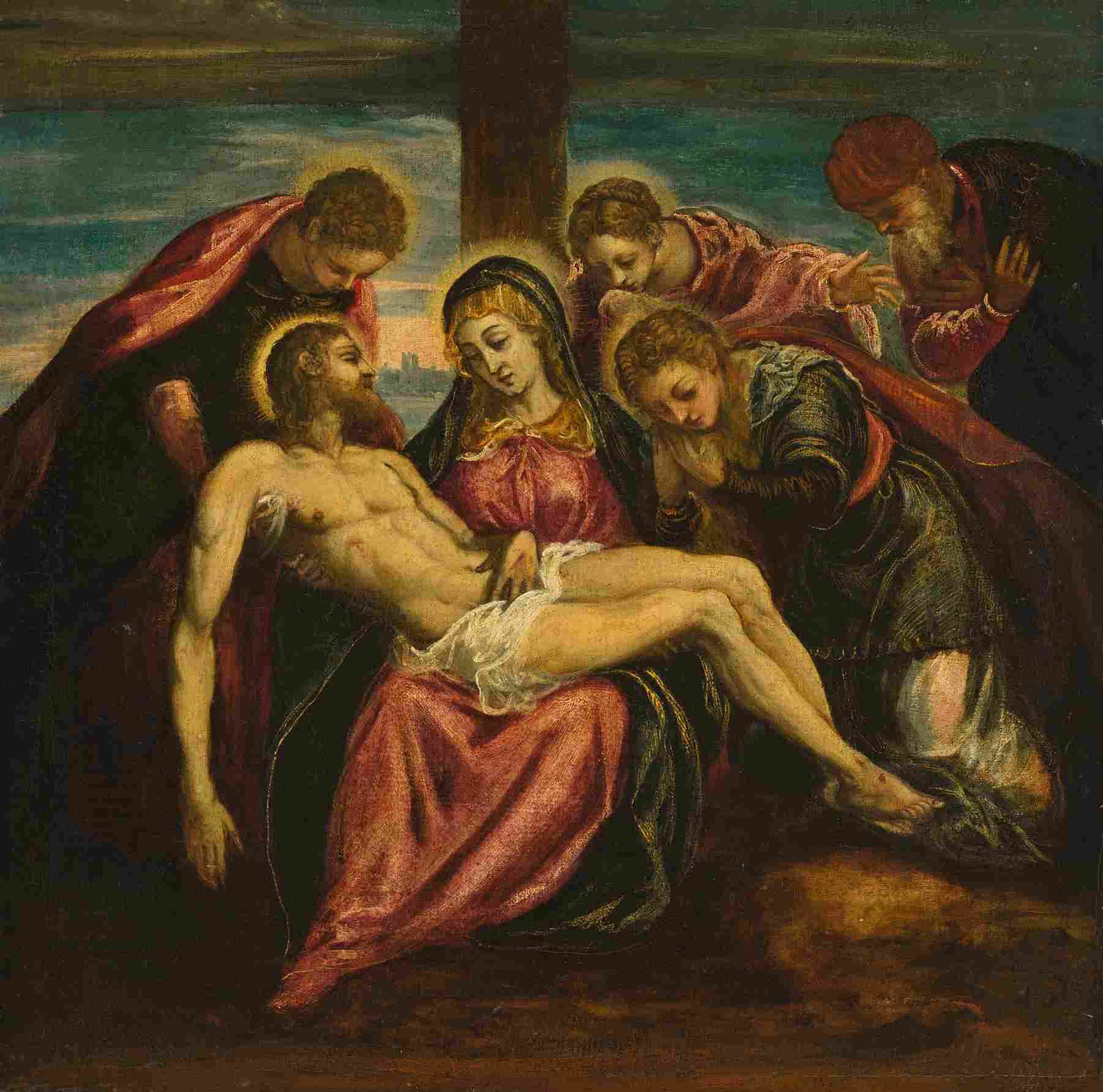 نقاشی Circle of Jacopo Tintoretto – Lamentation — تصویر ۲