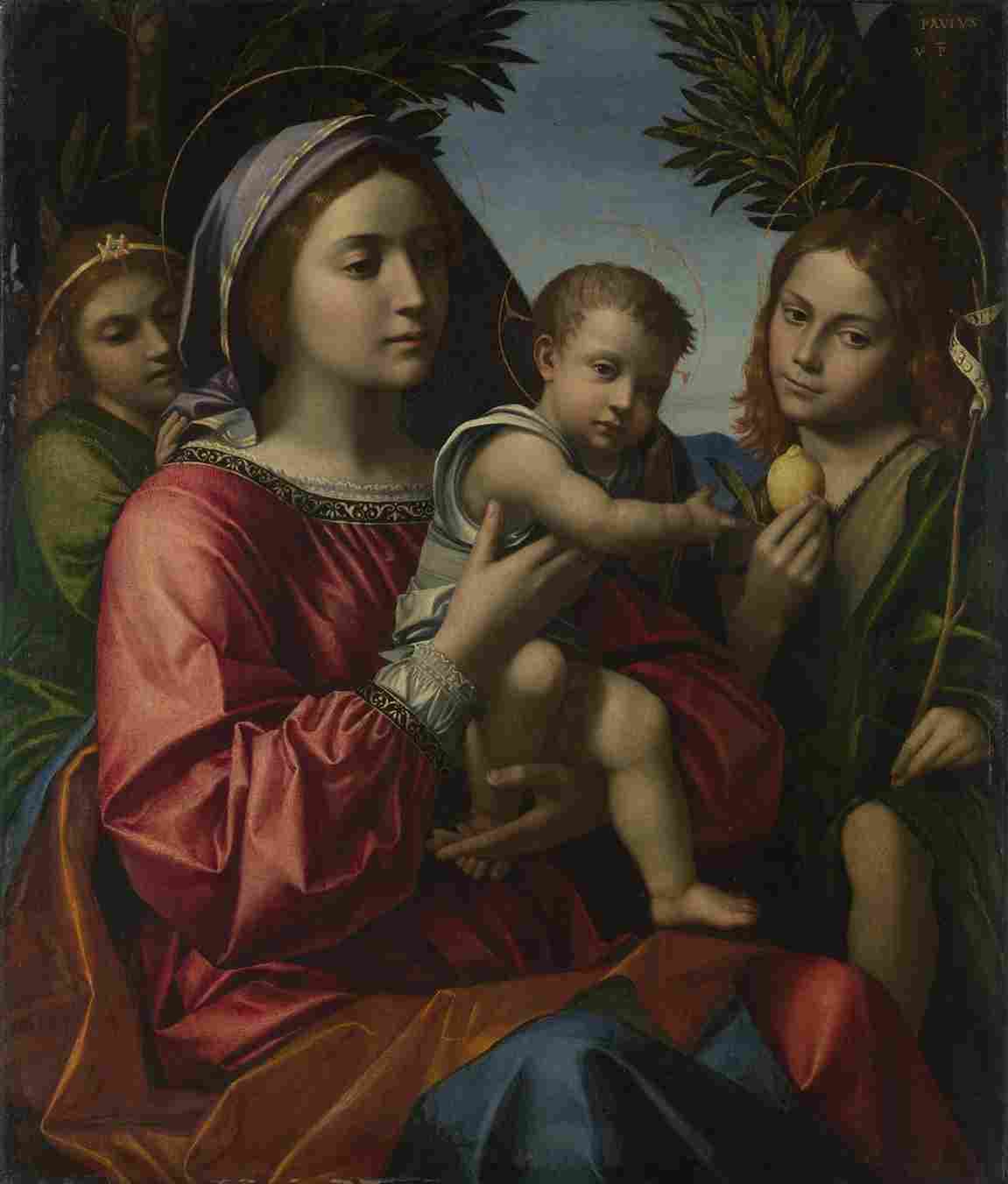 نقاشی Paolo Morando The Virgin and Child with the Baptist and an Angel